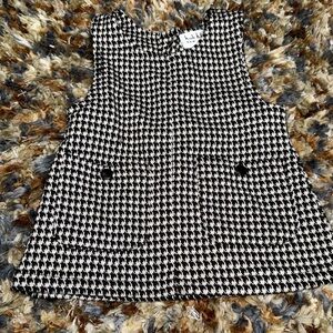 Nicole Miller New York houndstooth baby dress 0–3M classic black white
